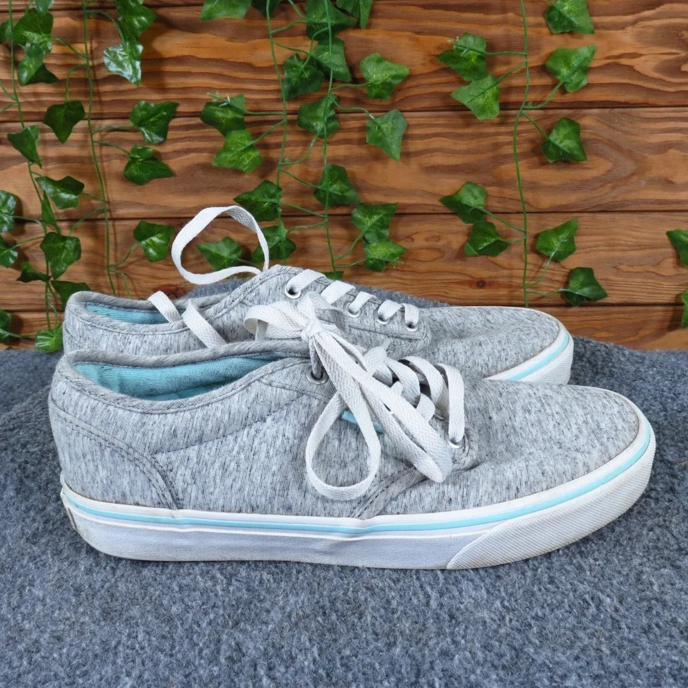 Vans Atwood Women Athletic Skate Shoes‎ Size 8.5 Casual Walking Grey Fabric
